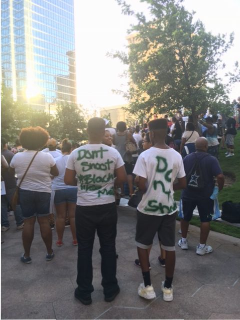 Black Lives Matter rally on 7-7-16 at Belo Garden Park (Photo by Emily Charrier)