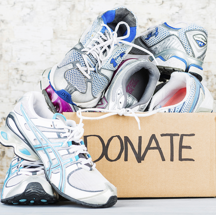 Give back, donate a new pair of shoes