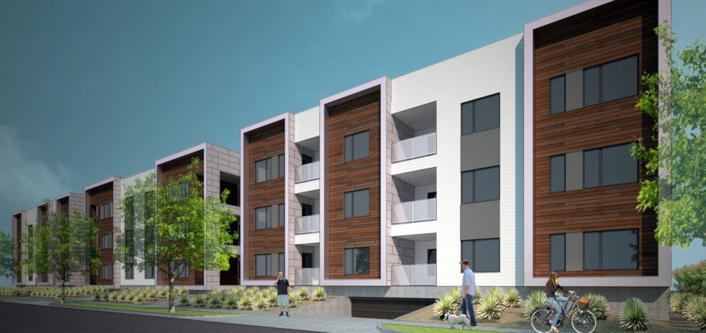 Rendering of Greenwood Flats being built at 5714 McCommas.