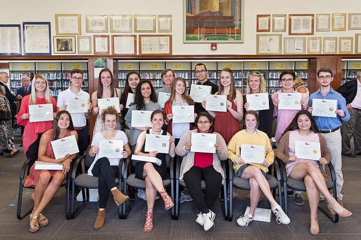 The 20 recipients of the Woodrow Wilson High School Community Foundation scholarships in 2017.
