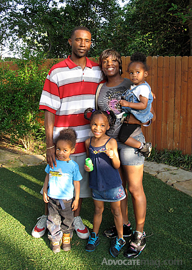 Barbara and  KeJuan with their three children.