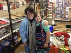 Andrea Ridout getting the store ready. Photo courtesy of Gecko Hardware/Facebook