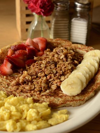 The Diane, Legal Grounds’ buttermilk oatmeal pancake. Photo by Mark Davis