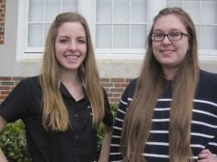 Woodrow Commended Scholars for 2013 Erin Shilling and Kayla Finstein.