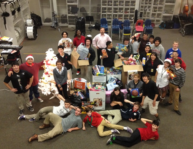 Toys collected during the Woodrow Wilson Wildcat Band Holiday Party with Chris Evetts, Band Director and band students - photo submitted by Victor Aves 