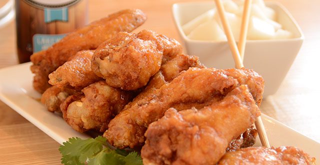 Korean chicken wings: Photo by Mark Davis