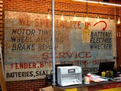 An old mural inside the new Hollywood Feed