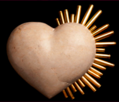Heart with gold spikes