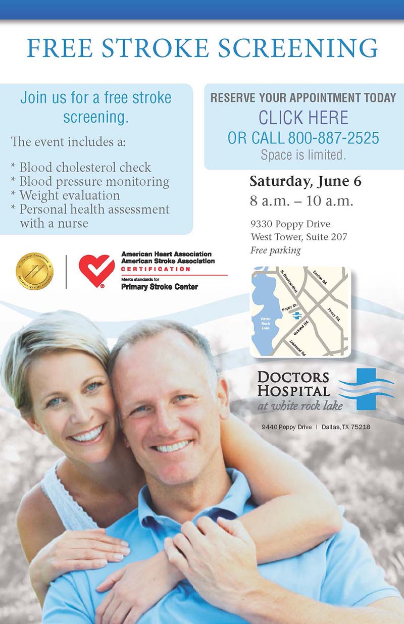 Sign up for a free stroke screening June 6 