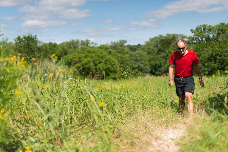 White Rock area resident Ken Coutant says he came up with the idea to expand the trail system at Flag Pole Hill:  Photos by Sheryl Lanzel 