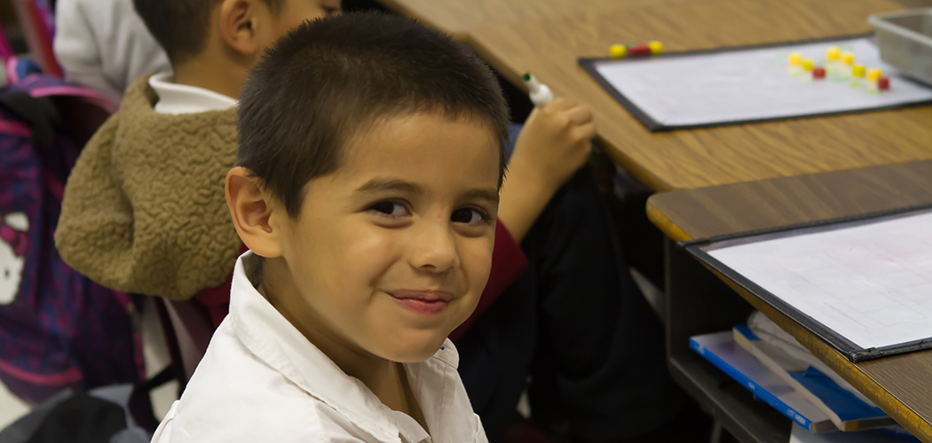 Smiles from a Rogers student: Photo courtesy of Dallas ISD