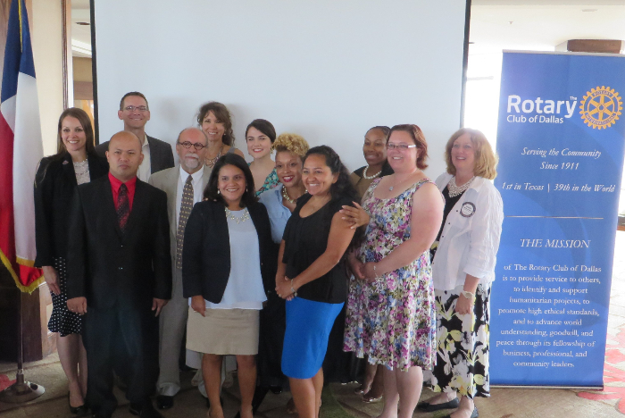 Provided photo: Stacy Cianciulli, first place – Rosemont Primary School and Erin Elliot, third place – Stonewall Jackson Elementary School. First row, Emmanuel Malana, first place – Skyline High School; William Adkins, second place - Barack Obama Male Leadership Academy; Elena Bates, third place - W.T. White High School; Shaunissy Brown, third place - Fred Florence Middle School. Shareefah Mason, first place – Boude Story Middle School; Elsy Serpas, second place – Alex Sanger Elementary School; Shareefah Mason, first place – Boude Story Middle School ; Beth Poquette-Drews , second place – L.V. Stockard Middle School; and event vice chair Colleen Brainerd.