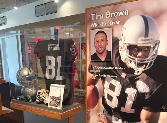 Tim Brown was introduced into the Hall of Fame in August: Photo from Facebook