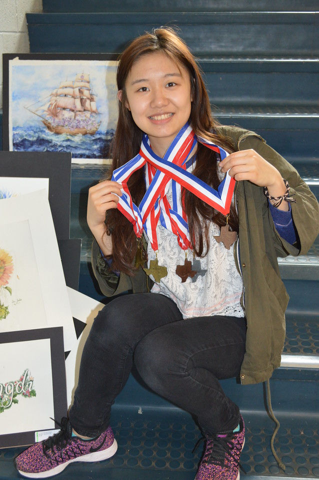 Lakehill Preparatory School student Sophia Liu took home ore medals than any one student in the competition. 