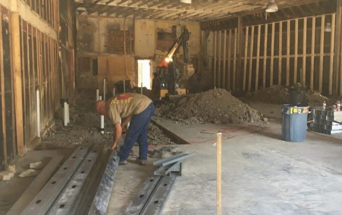 Construction is underway to turn the former Dixie House into Sugarbacon Proper Kitchen (photo by Emily Charrier).