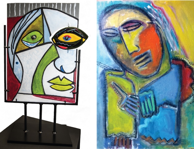 LCFA Summer Art Contest-Potter's Posing for Picasso on Left-McCarter's Messenger on Right