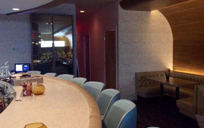 The interior of Lounge Here was inspired by lounges that used to exist on airplanes. (Photo from Facebook)