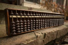 The Brewer family acquired the abacus from an antique store in Tokyo, and is estimated to have been made in the 1920s. (Photo by Rasy Ran)