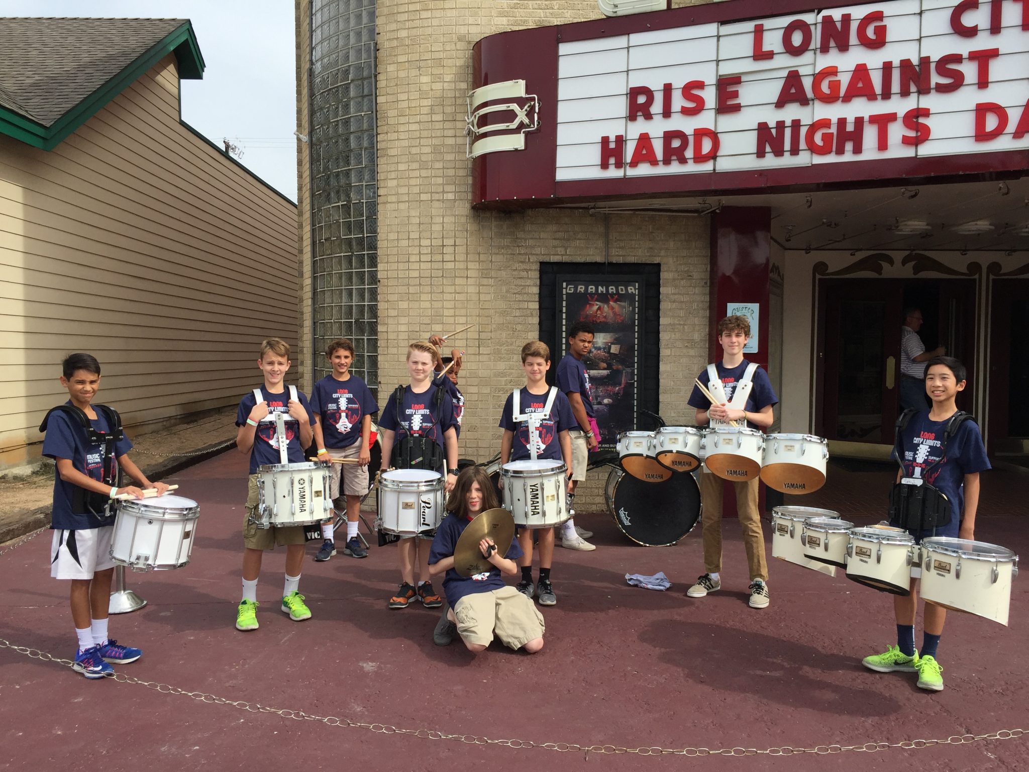 JL Long's drumline welcomed guests to Long City Limits at the Granada. 