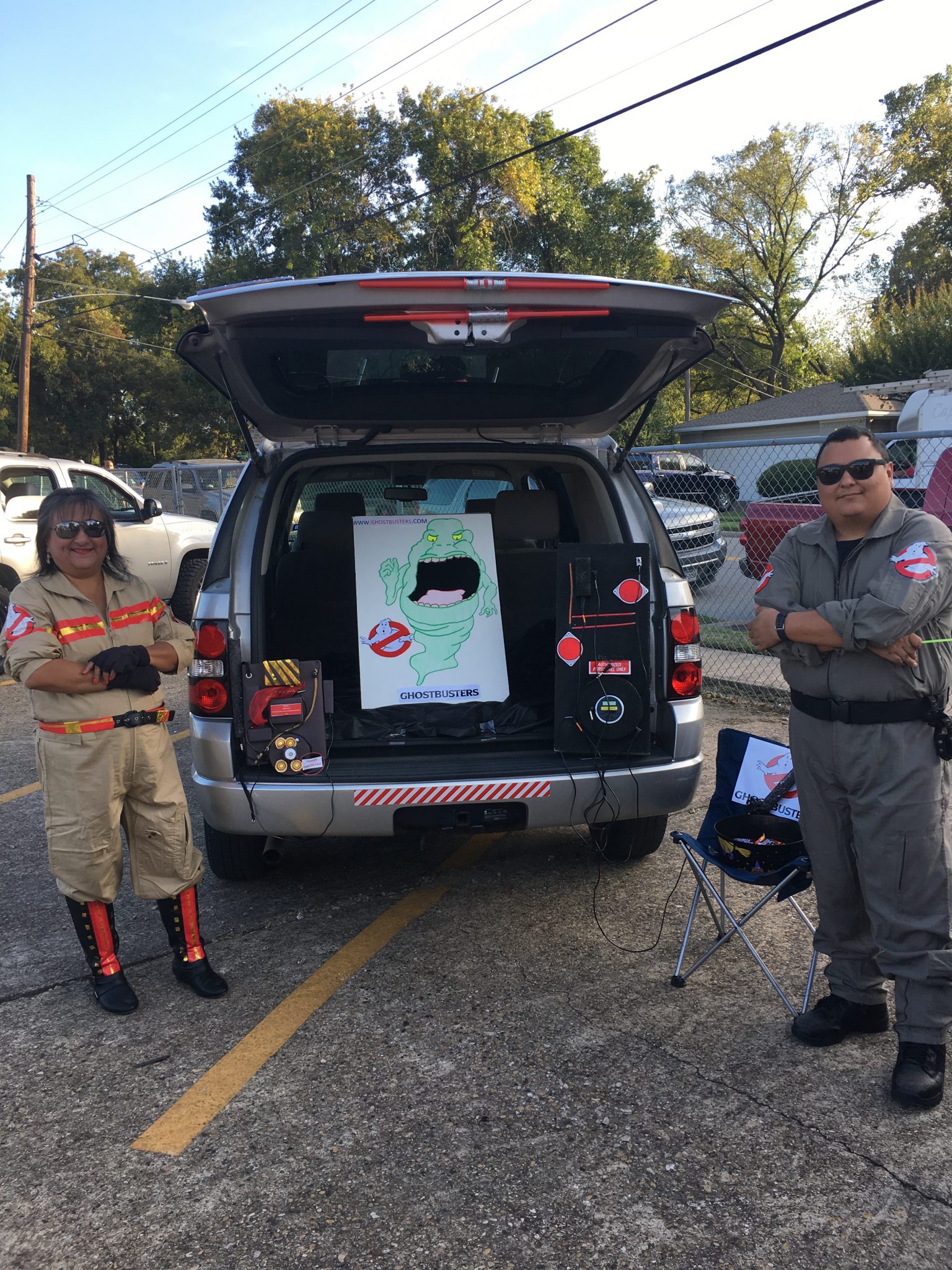 The Alex Sanger Elementary trunk-or-treat. Image courtesy of Principal Hector Martinez. 