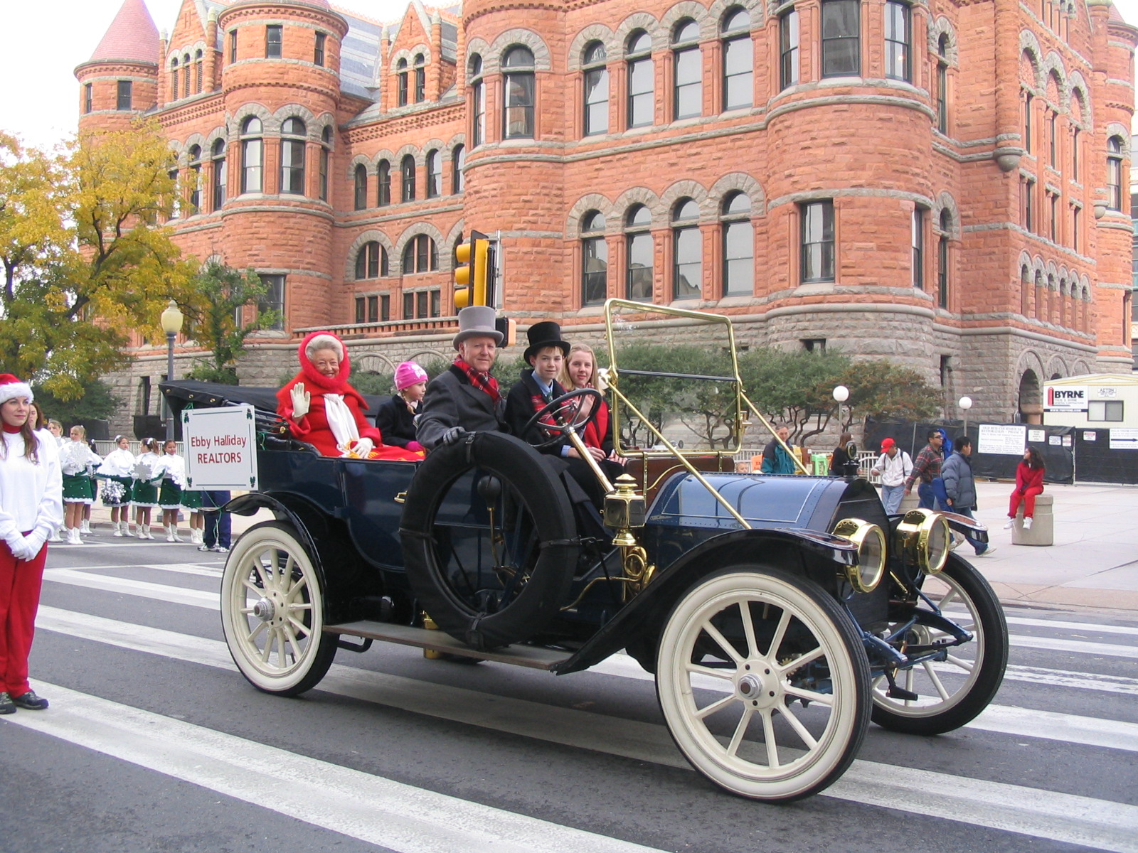 Mel McDonald has been driving his vintage cars in the Dallas Children's Health Holiday Parade since it first began. (Photo courtesy of the McDonald family)