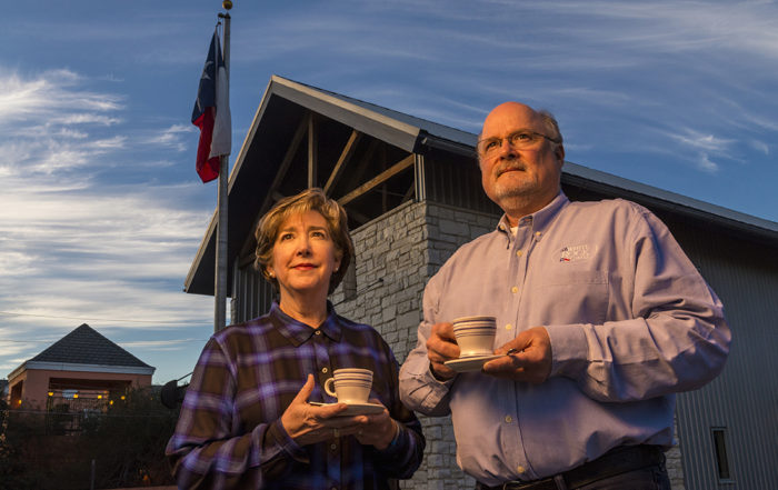 Nancy and Robert Baker launched White Rock Coffee 12 years ago. (Photo by Danny Fulgencio)