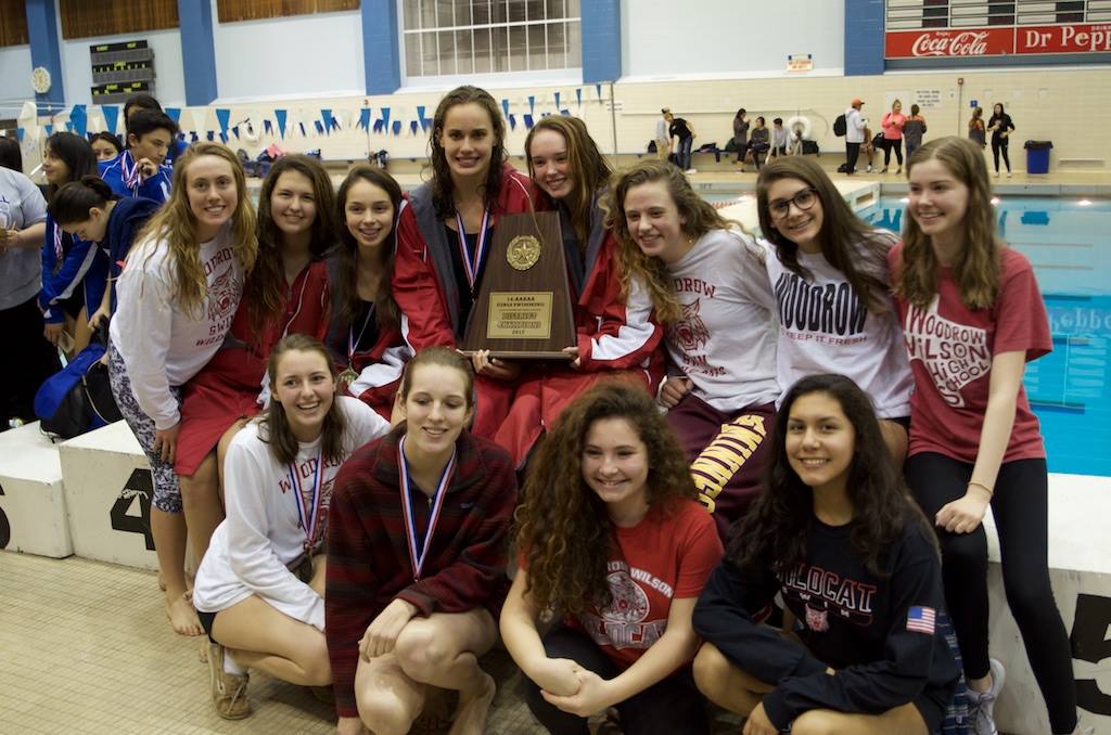 Woodrow Wilson girls champion swim team. (Photo by John Scherger)