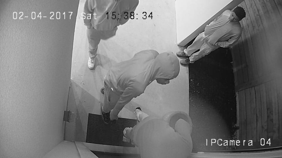 Security footage shows four teens suspected of breaking into a Cristler Avenue home on Feb. 5, 2017. (Photo courtesy of Daniel Marks)