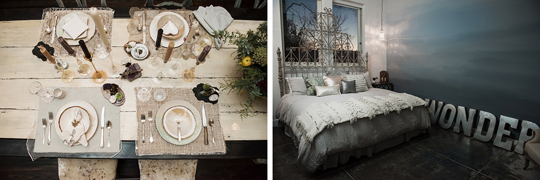 Left to right: Batiz went for antique design elements despite her modern taste. Modern meets vintage in one of the home’s 10 bedrooms. (Photos by Nine Photography)