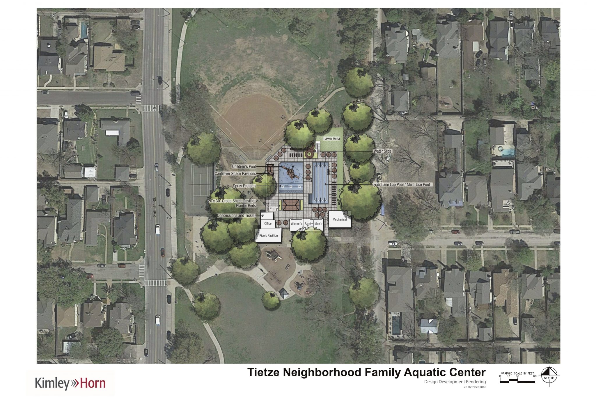 The final plans for Tietze Park pool. (City of Dallas)