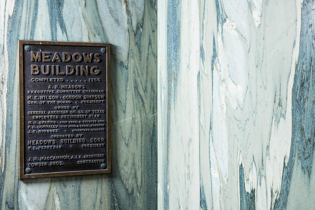 The historic Meadows Building on Greenville Avenue is considered the first “high-rise” outside of Downtown when it opened in 1955. (Photo by Danny Fulgencio)