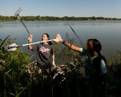 Shoreline sprucing (Photo by Rasy Ran)