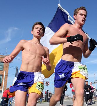 Two Dallas Marathon runners