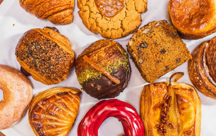 An assortment of pastries at Carte Blanche