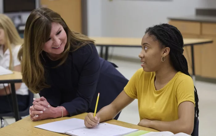 DISD Superintendent Elizalde meeting with student