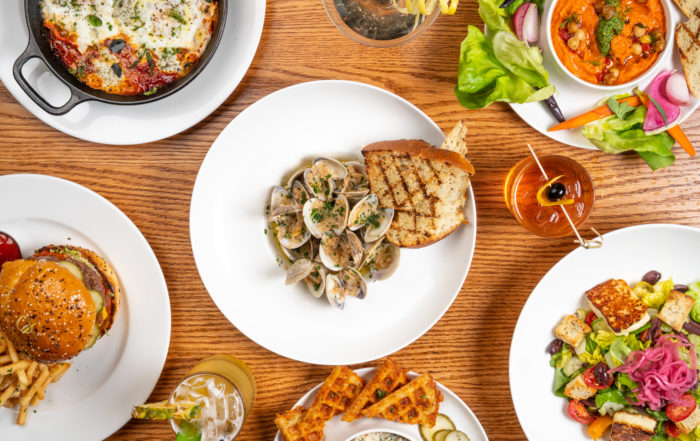 Plates of food at The Finch