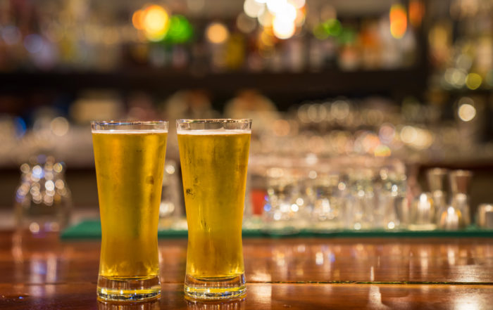 Two glasses of beer