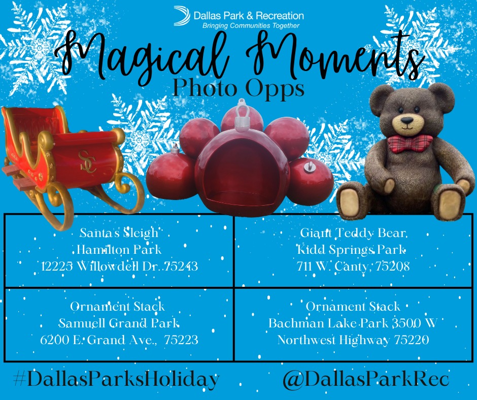 Flier with information about holiday photo opportunities