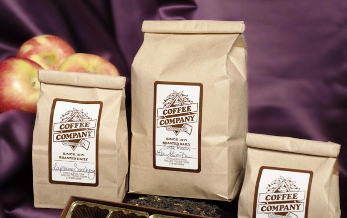 Bags of coffee from Coffee Co.