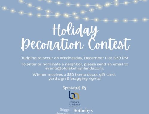 Old Lake Highlands holding holiday home decoration contest