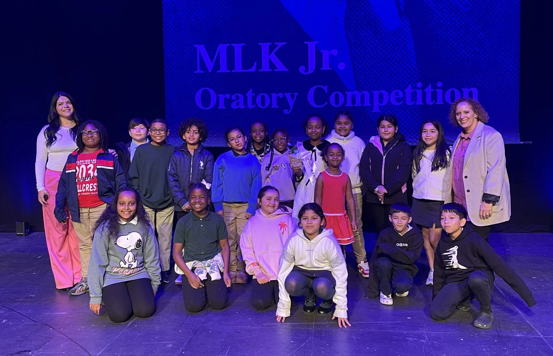 Winners of the 34th Annual MLK Jr. Oratory Competition. Photo courtesy of Dallas ISD.