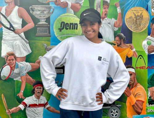 Casa Linda Forest teenager serves the community by teaching tennis