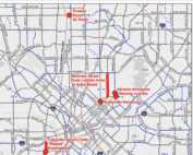 Screenshot of the City's map of projects.