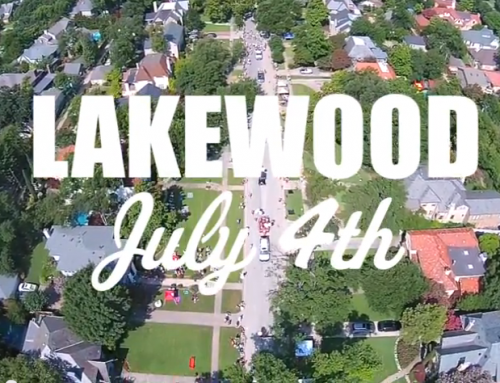 Lakewood 4th of July parade from the air