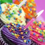 Birthday cupcakes color
