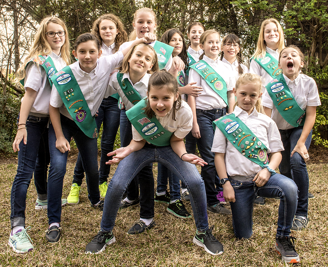 The members of Girl Scout Troop 713 (Photo by Danny Fulgencio)