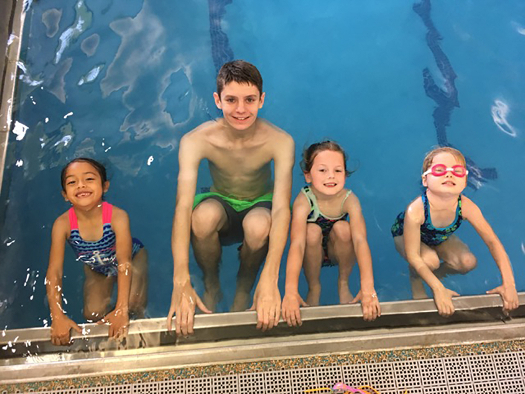 Young swimmers at Dallas Swim Kids