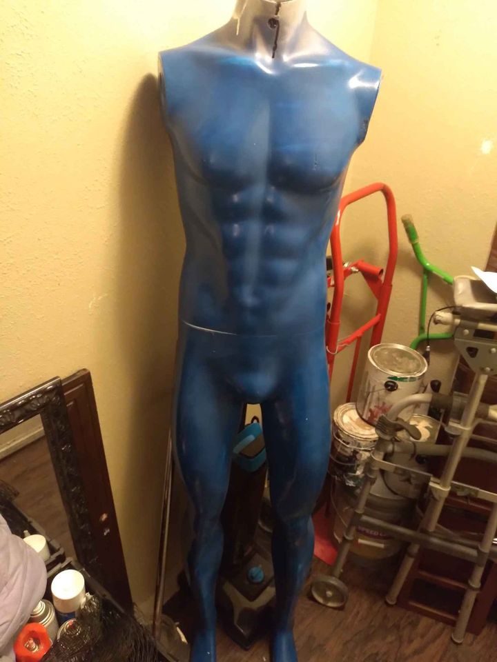 Manny Quinn, the blue mannequin