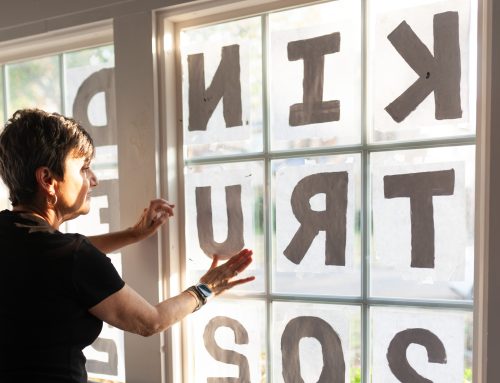 Linda Marie Ford’s window messages are the talk of the town
